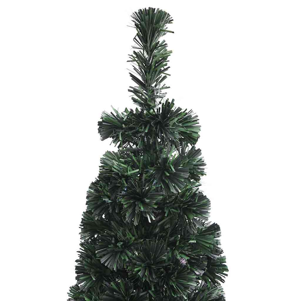 vidaXL Artificial Slim Christmas Tree with Stand 120 cm Fibre Optic - Black - 35 x 120 x 35 cm