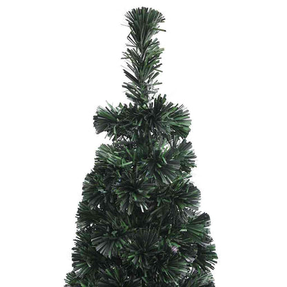 vidaXL Artificial Slim Christmas Tree with Stand 120 cm Fibre Optic - Black - 35 x 120 x 35 cm
