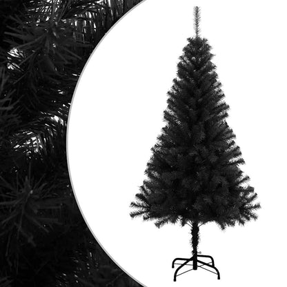 vidaXL Artificial Christmas Tree with Stand Black 120 cm PVC - 120 x 65 cm