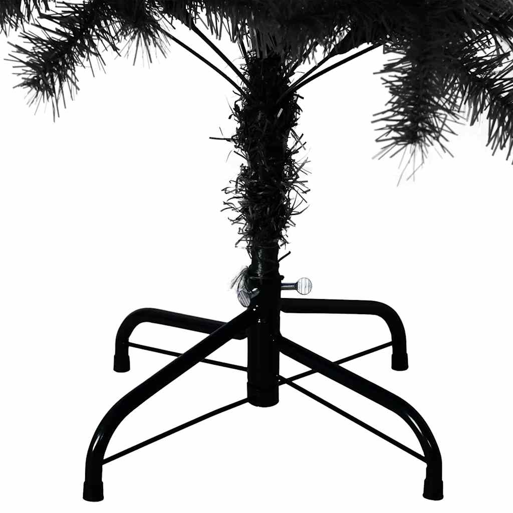 vidaXL Artificial Christmas Tree with Stand Black 120 cm PVC - 120 x 65 cm