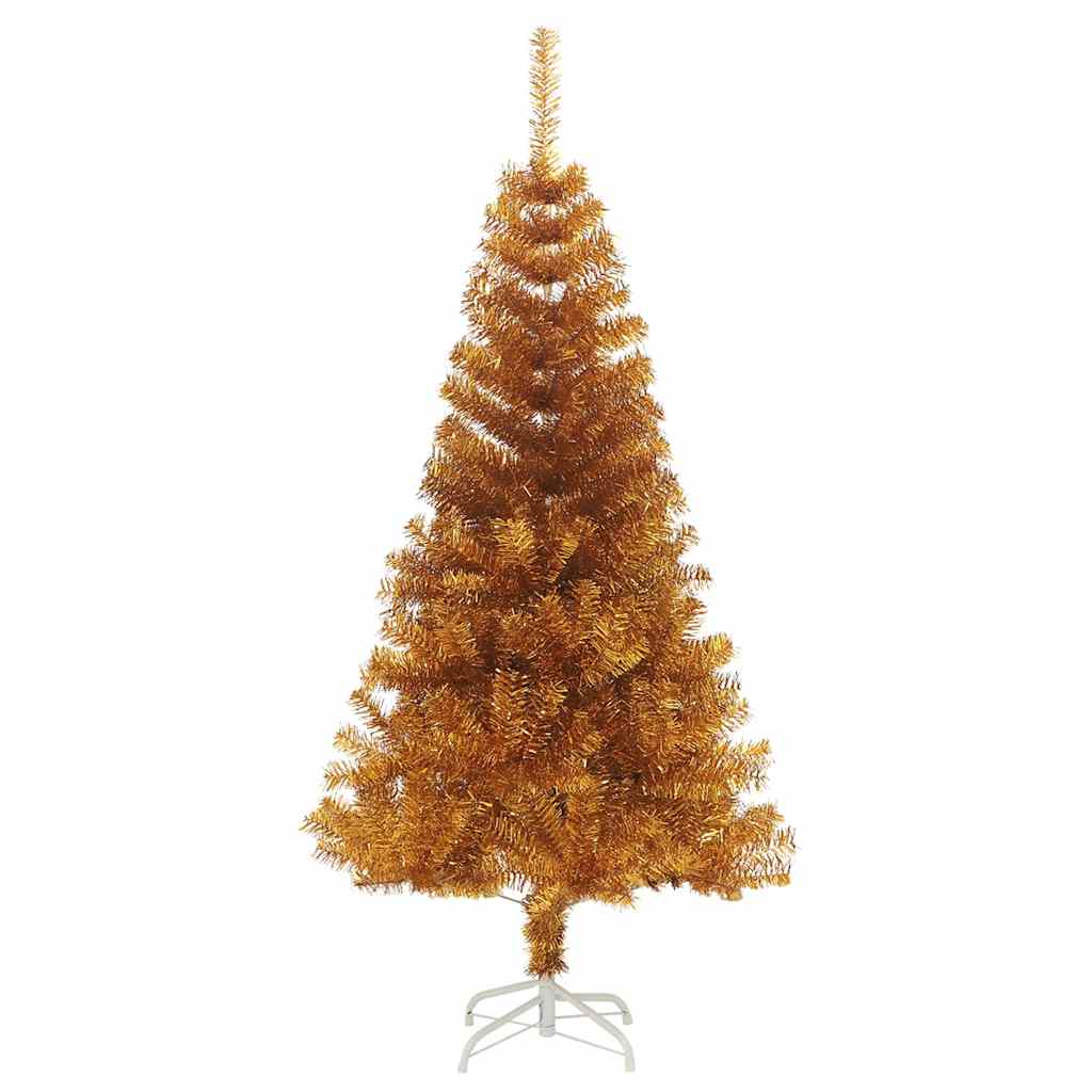 vidaXL Artificial Christmas Tree with Stand Gold 120 cm PET - 65 x 65 x 120 cm