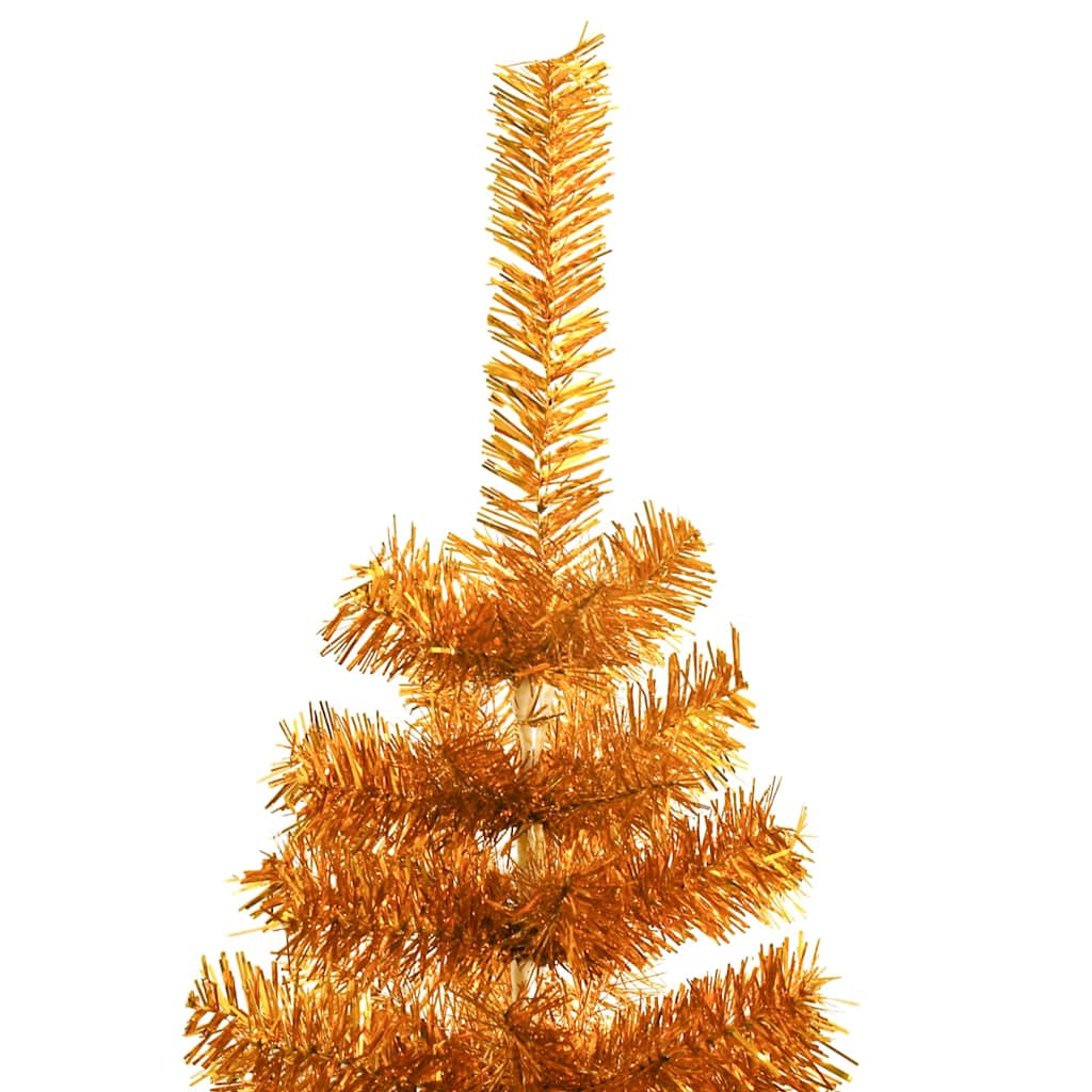 vidaXL Artificial Christmas Tree with Stand Gold 120 cm PET - 65 x 65 x 120 cm
