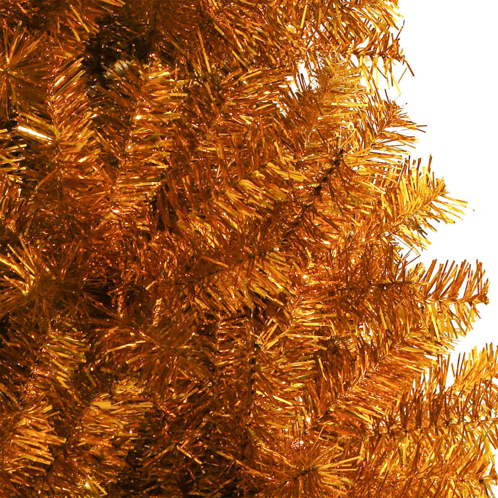 vidaXL Artificial Christmas Tree with Stand Gold 120 cm PET - 65 x 65 x 120 cm