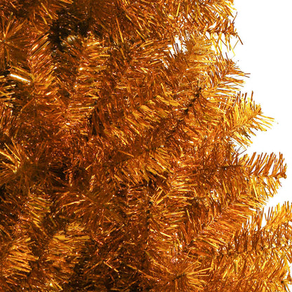 vidaXL Artificial Christmas Tree with Stand Gold 120 cm PET - 65 x 65 x 120 cm