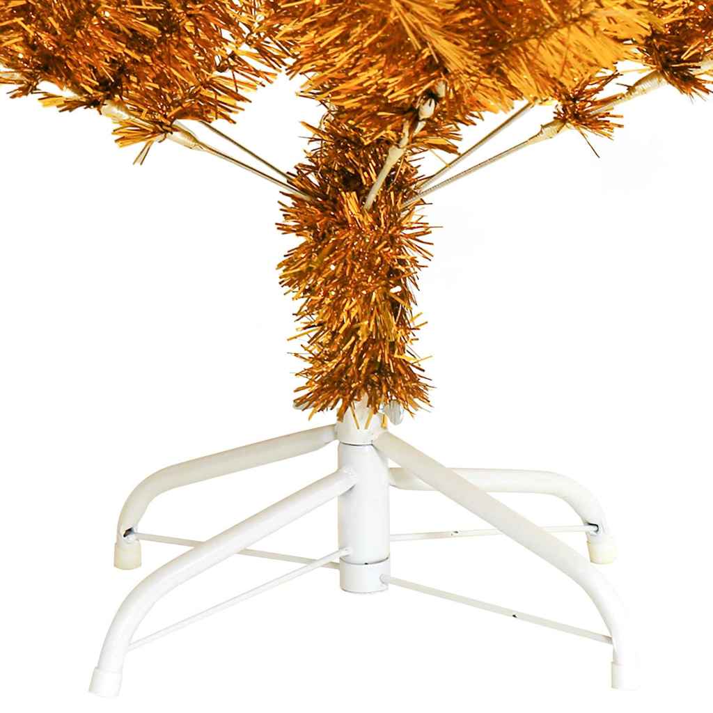 vidaXL Artificial Christmas Tree with Stand Gold 120 cm PET - 65 x 65 x 120 cm
