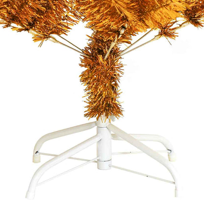 vidaXL Artificial Christmas Tree with Stand Gold 120 cm PET - 65 x 65 x 120 cm