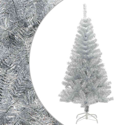 vidaXL Artificial Christmas Tree with Stand Silver 120 cm PET - 65 x 65 x 120 cm
