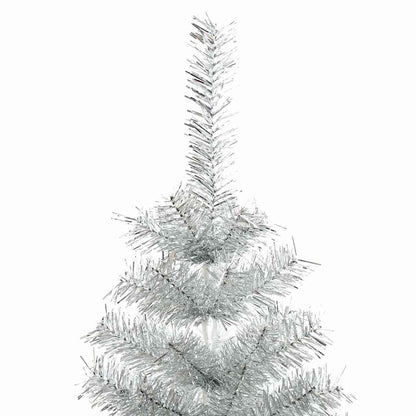 vidaXL Artificial Christmas Tree with Stand Silver 120 cm PET - 65 x 65 x 120 cm