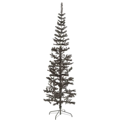 vidaXL Slim Christmas Tree Black 240 cm - 240 x 61 cm