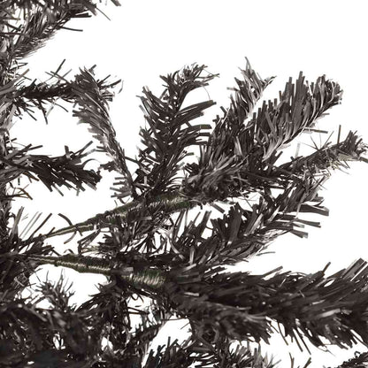 vidaXL Slim Christmas Tree Black 240 cm - 240 x 61 cm