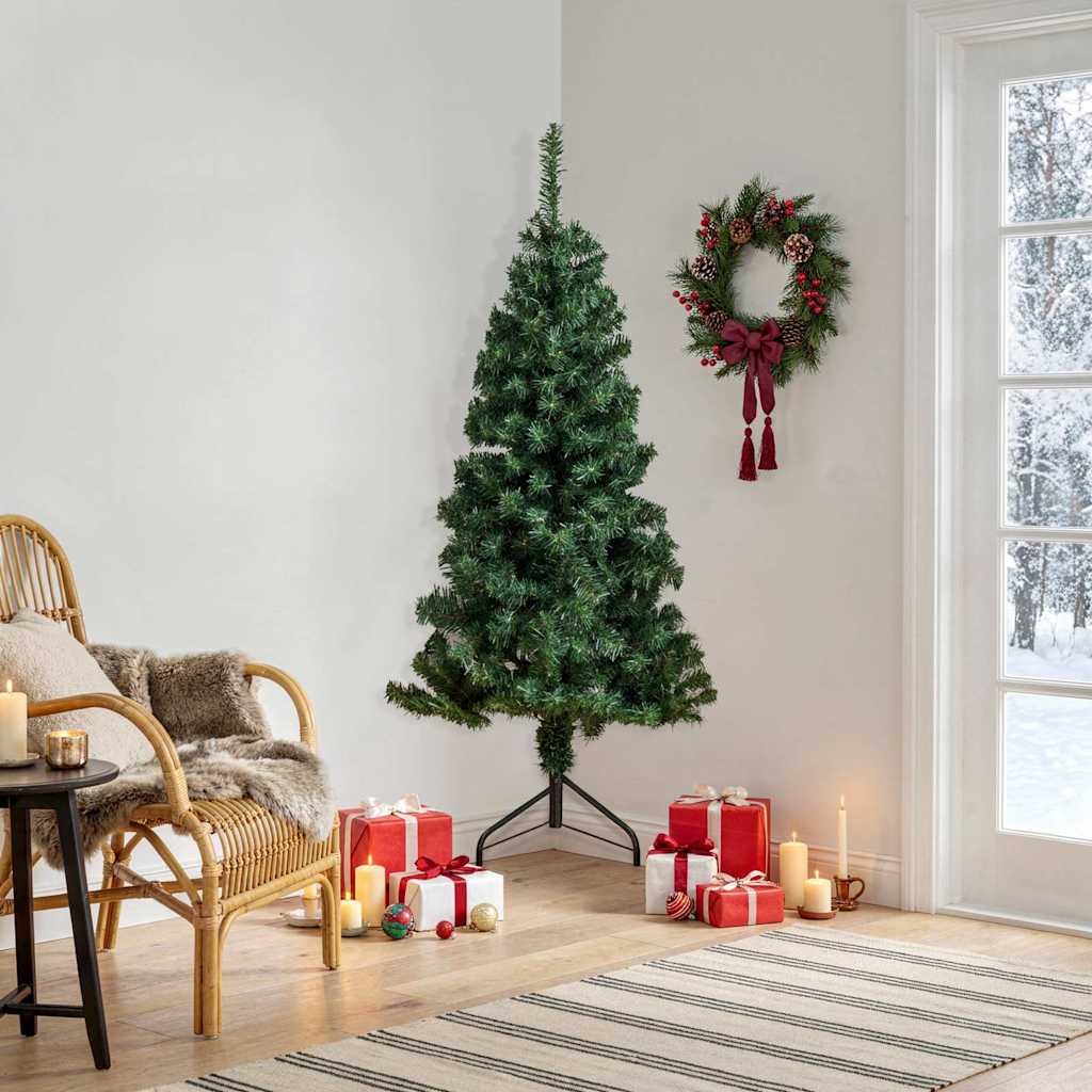 vidaXL Artificial Christmas trees PVC, Steel Green - Gre - 55 x 55 x 150 cm