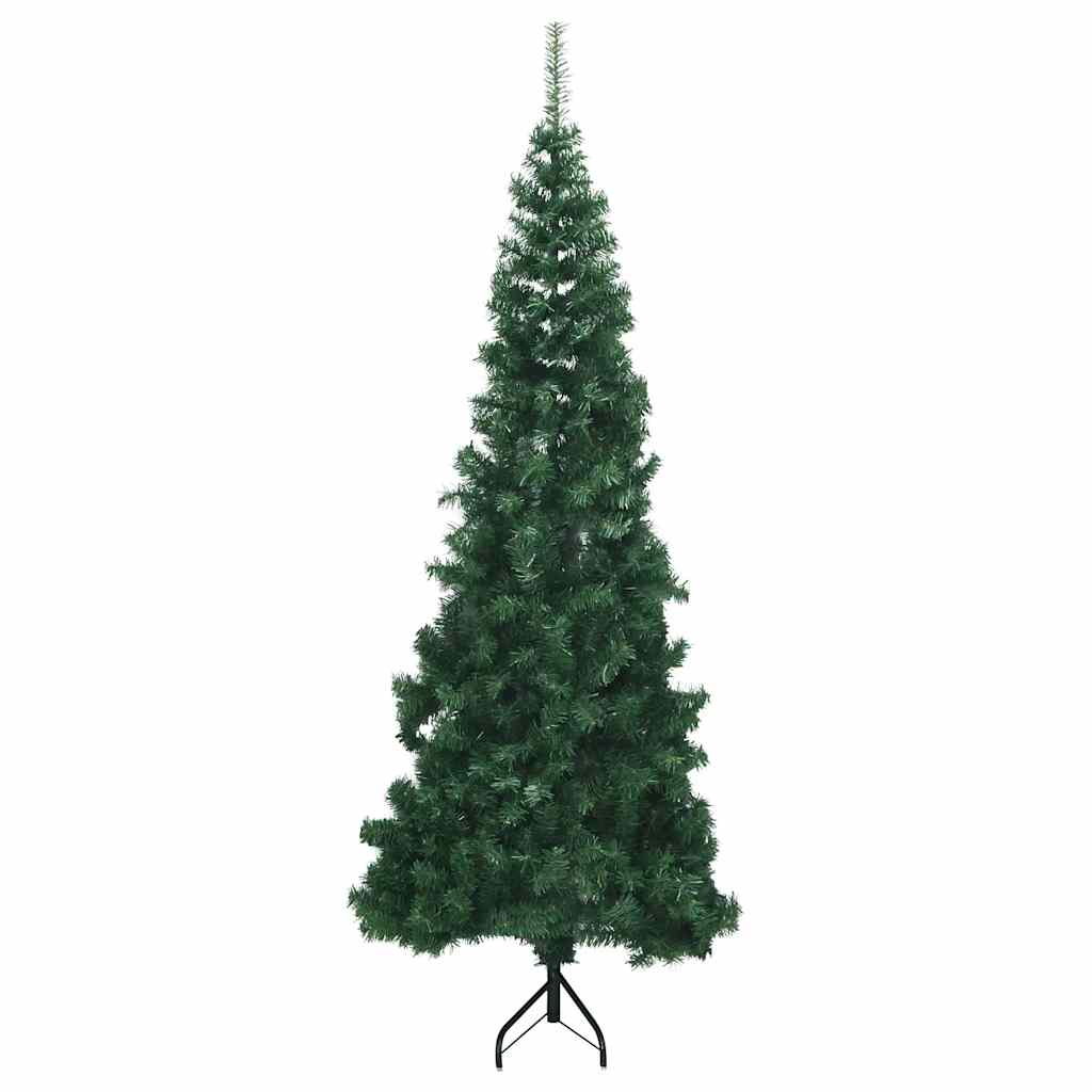 vidaXL Corner Artificial Christmas Tree Green 240 cm PVC - 240 x 85 cm