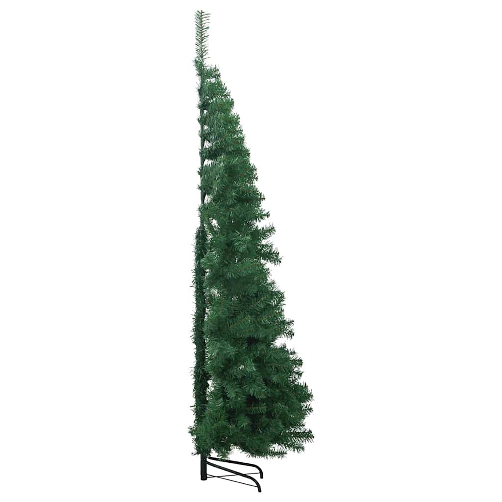vidaXL Corner Artificial Christmas Tree Green 240 cm PVC - 240 x 85 cm