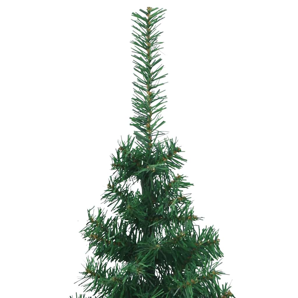 vidaXL Corner Artificial Christmas Tree Green 240 cm PVC - 240 x 85 cm