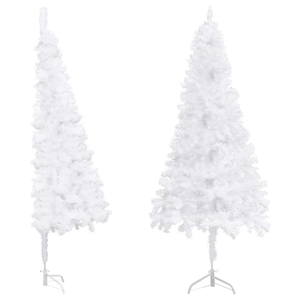 vidaXL Artificial Christmas trees PVC, Steel White - 55 x 55 x 150 cm