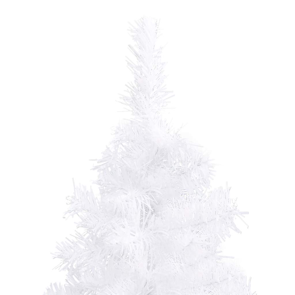 vidaXL Artificial Christmas trees PVC, Steel White - 55 x 55 x 150 cm
