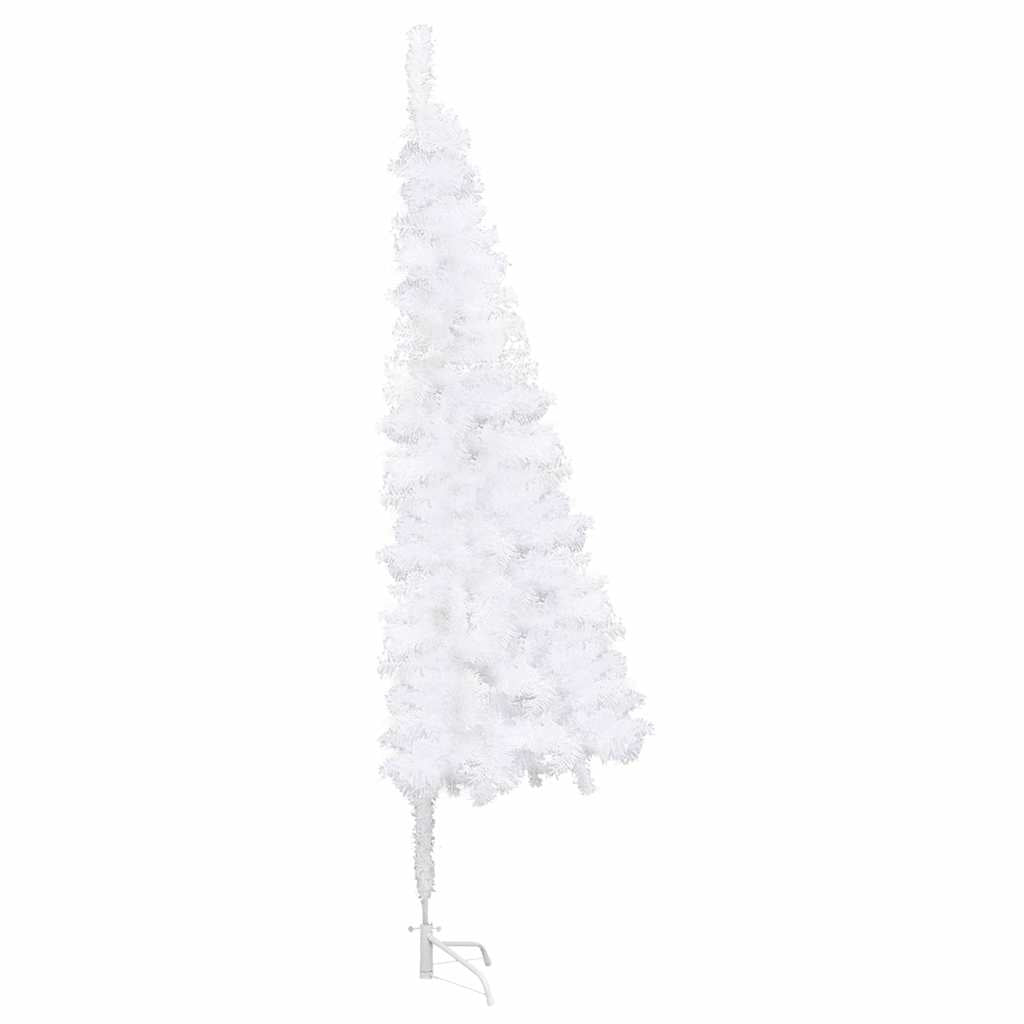 vidaXL Artificial Christmas trees PVC, Steel White - 75 x 75 x 210 cm