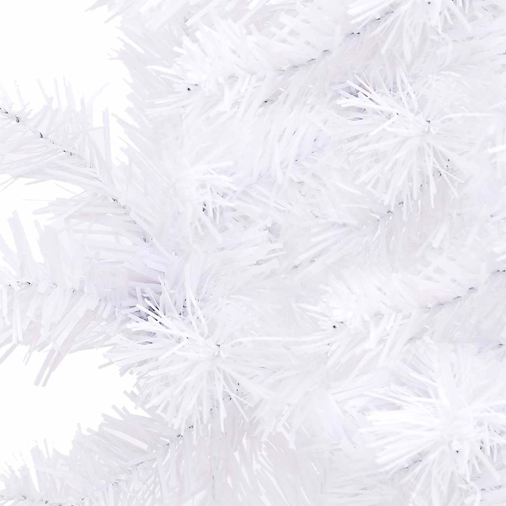 vidaXL Artificial Christmas trees PVC, Steel White - 75 x 75 x 210 cm