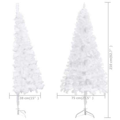 vidaXL Artificial Christmas trees PVC, Steel White - 75 x 75 x 210 cm