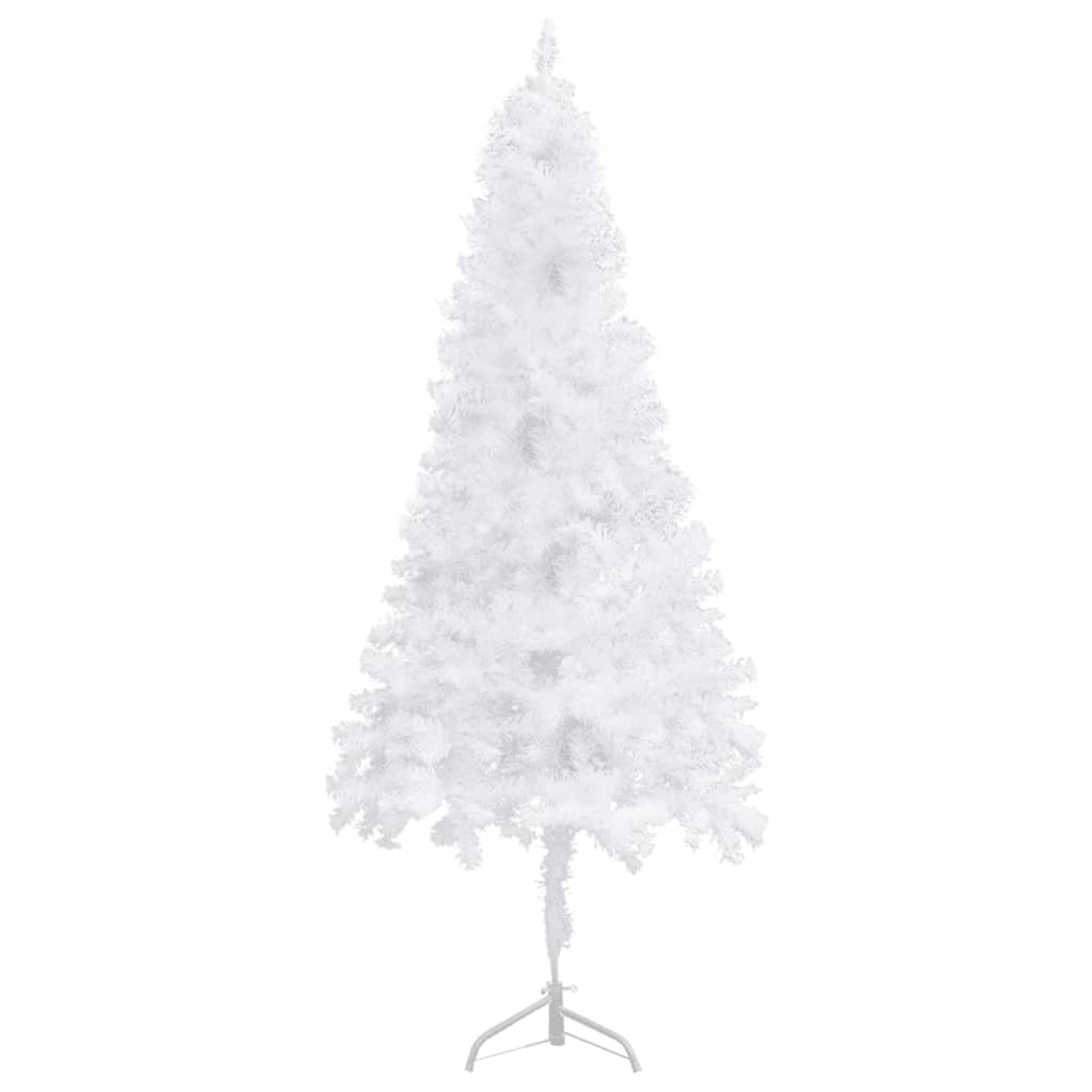vidaXL Corner Artificial Christmas Tree White 240 cm PVC - 240 x 85 cm