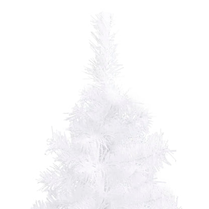 vidaXL Corner Artificial Christmas Tree White 240 cm PVC - 240 x 85 cm