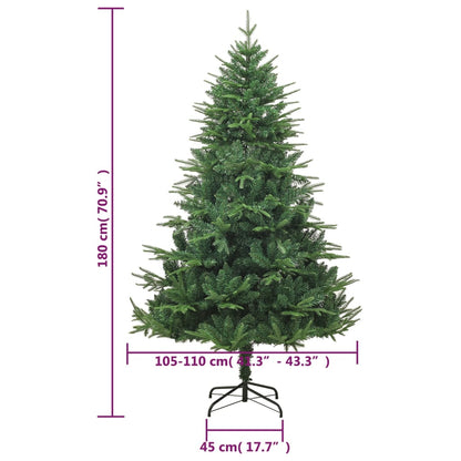vidaXL Artificial Christmas Tree | Green | PVC, PE, Steel | 180 cm - 180 x 110 cm