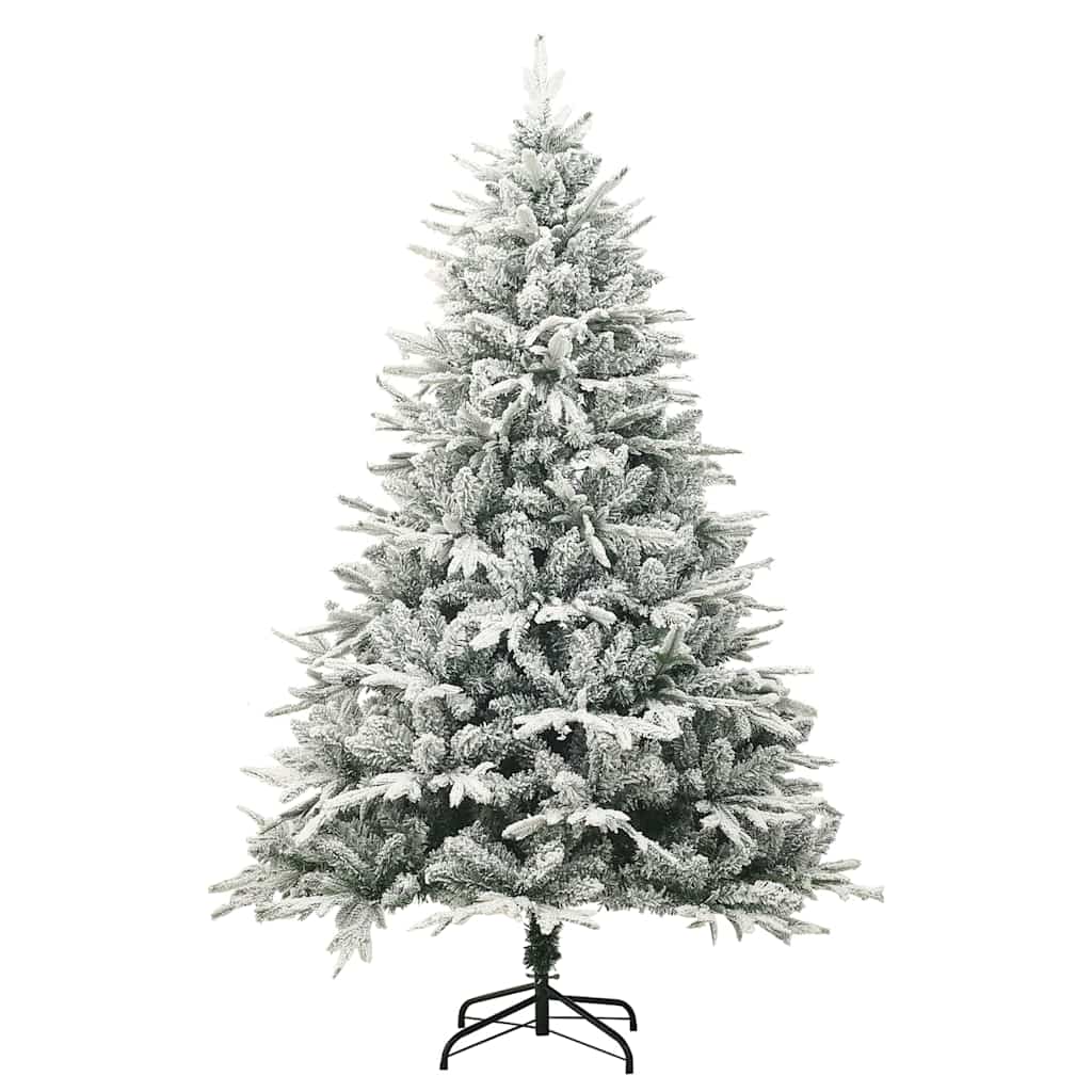 328493 vidaXL Artificial Christmas Tree with Flocked Snow Green 150 cm PVC&PE - Gre - 90 x 90 x 150 cm