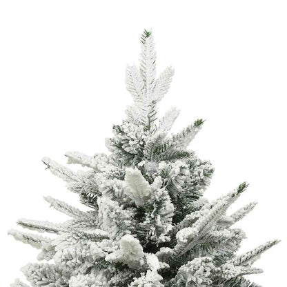 vidaXL Artificial Christmas Tree with Flocked Snow Green 180 cm PVC&PE - 180 x 110 cm