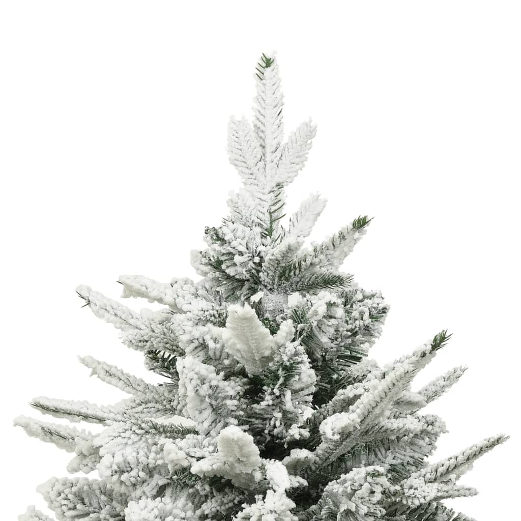 vidaXL Artificial Christmas Tree with Flocked Snow Green 240 cm PVC&PE - 240 x 150 cm