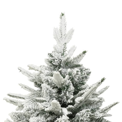 vidaXL Artificial Christmas Tree with Flocked Snow Green 240 cm PVC&PE - 240 x 150 cm
