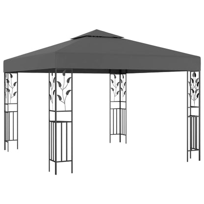 vidaXL Gazebo | Anthracite | Powder-coated steel, Polyester with PA coating