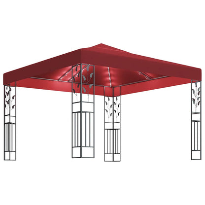 vidaXL Gazebo | Wine Red | Powder-coated steel, polyester with PA coating
