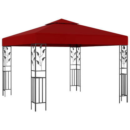 vidaXL Gazebo | Wine Red | Powder-coated steel, polyester with PA coating