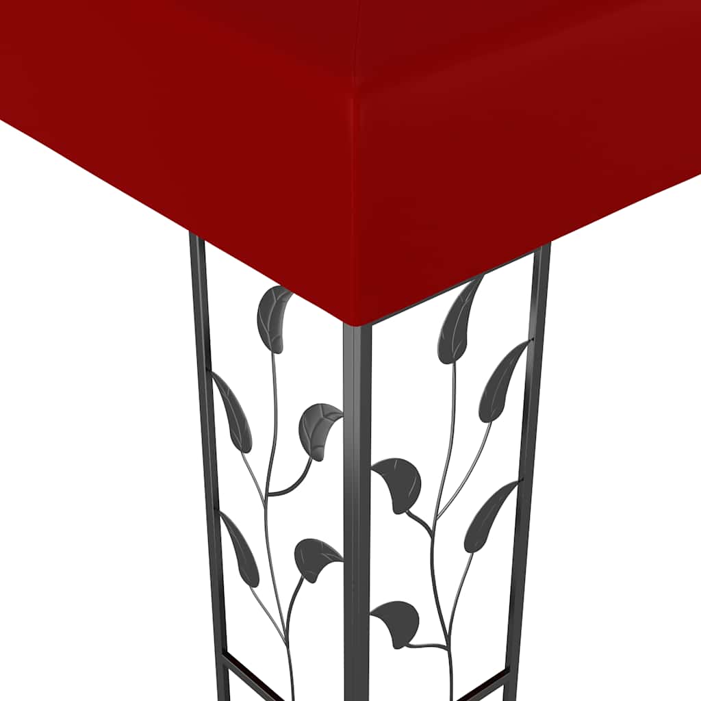 vidaXL Gazebo | Wine Red | Powder-coated steel, polyester with PA coating