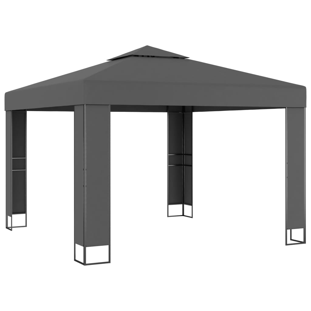 vidaXL Gazebo | Anthracite | Powder-Coated Steel | 3x3 meters