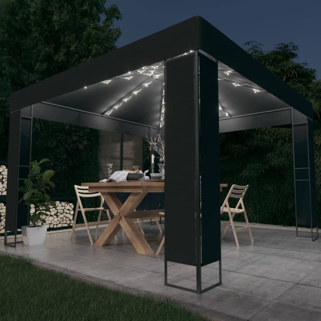 vidaXL Gazebo | Anthracite | Powder-Coated Steel | 3x3 meters