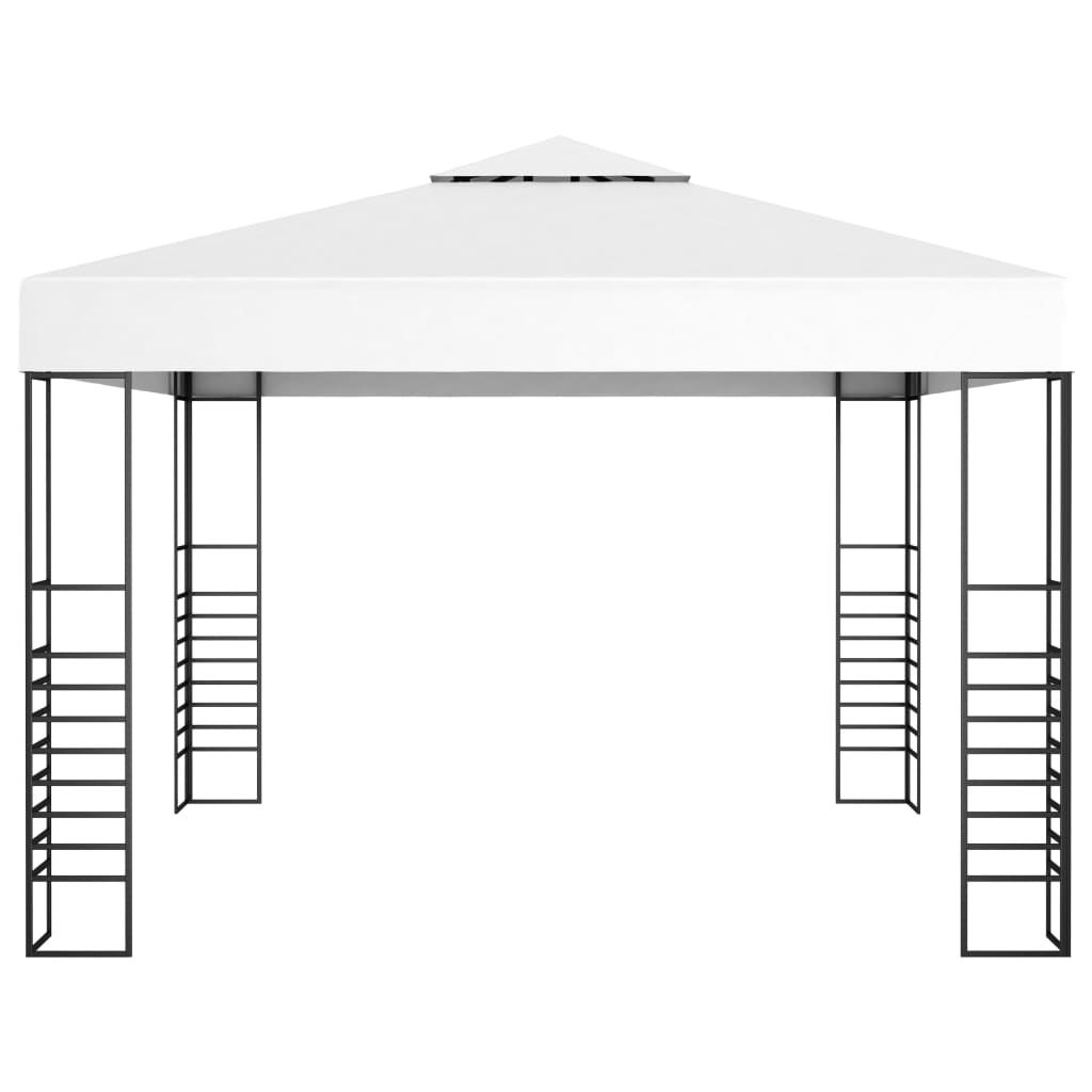 vidaXL Garden Marquee with LED String Lights 3x3 m White
