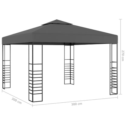 vidaXL Gazebo | Anthracite | Fabric with PA coating