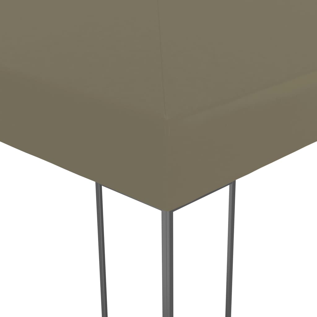 vidaXL Gazebo | Taupe | 100% Polyester fabric with PA coating | 3x3 m
