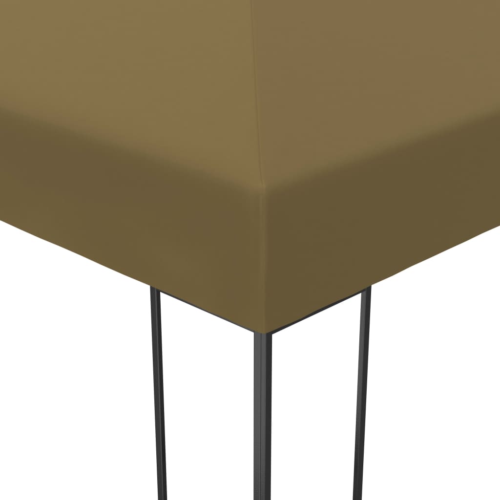 vidaXL Gazebo | Taupe | 100% Polyester, Steel | Large | Decorative Inlays