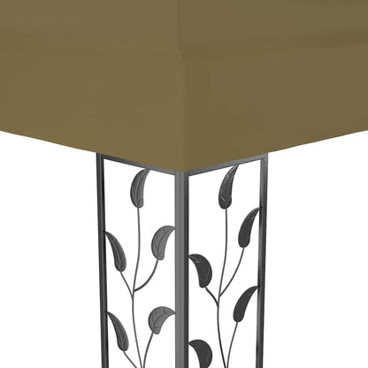 vidaXL Gazebo | Taupe | 100% Polyester with PA coating | 3 x 4 m