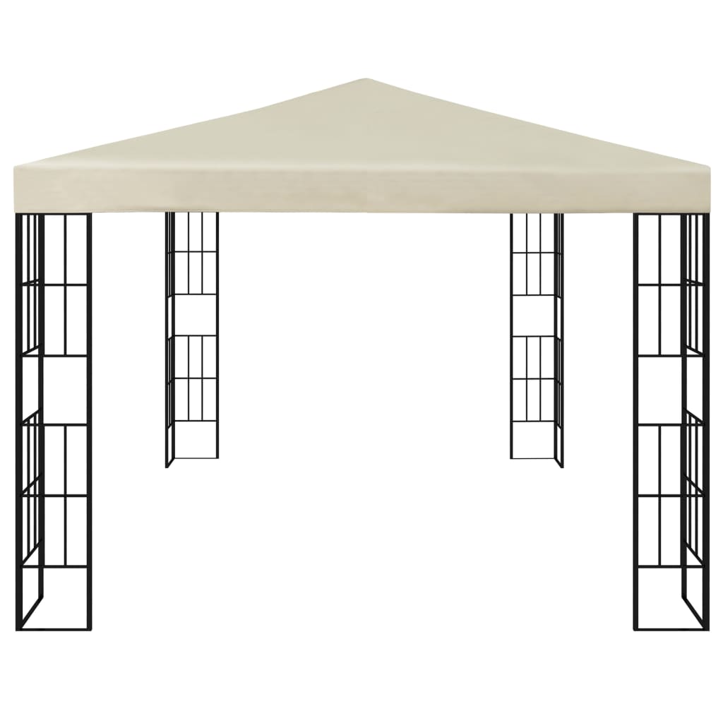 vidaXL Gazebo | Cream and Black | Polyester and Steel | 3x4 m | Garden Gazebo