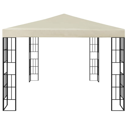 vidaXL Gazebo | Cream and Black | Polyester and Steel | 3x4 m | Garden Gazebo