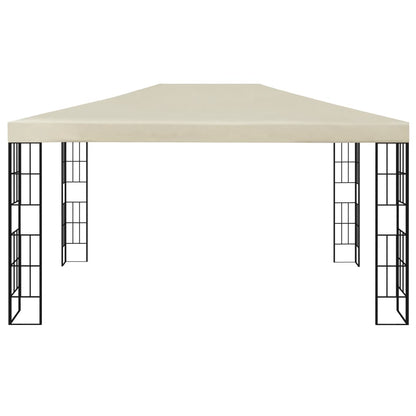 vidaXL Gazebo | Cream and Black | Polyester and Steel | 3x4 m | Garden Gazebo