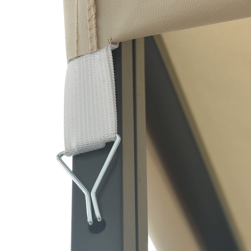 vidaXL Gazebo | Cream and Black | Polyester and Steel | 3x4 m | Garden Gazebo