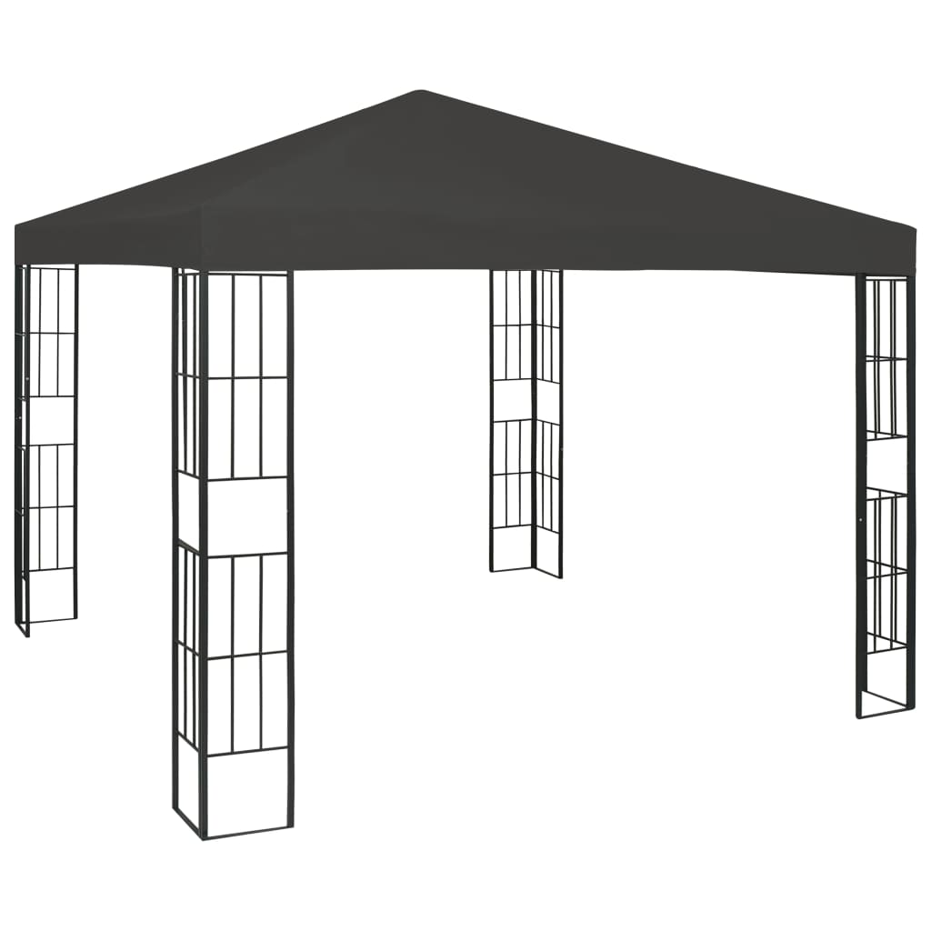 vidaXL Gazebo | Anthracite and black | Steel frame, Polyester canopy | 3x3 m