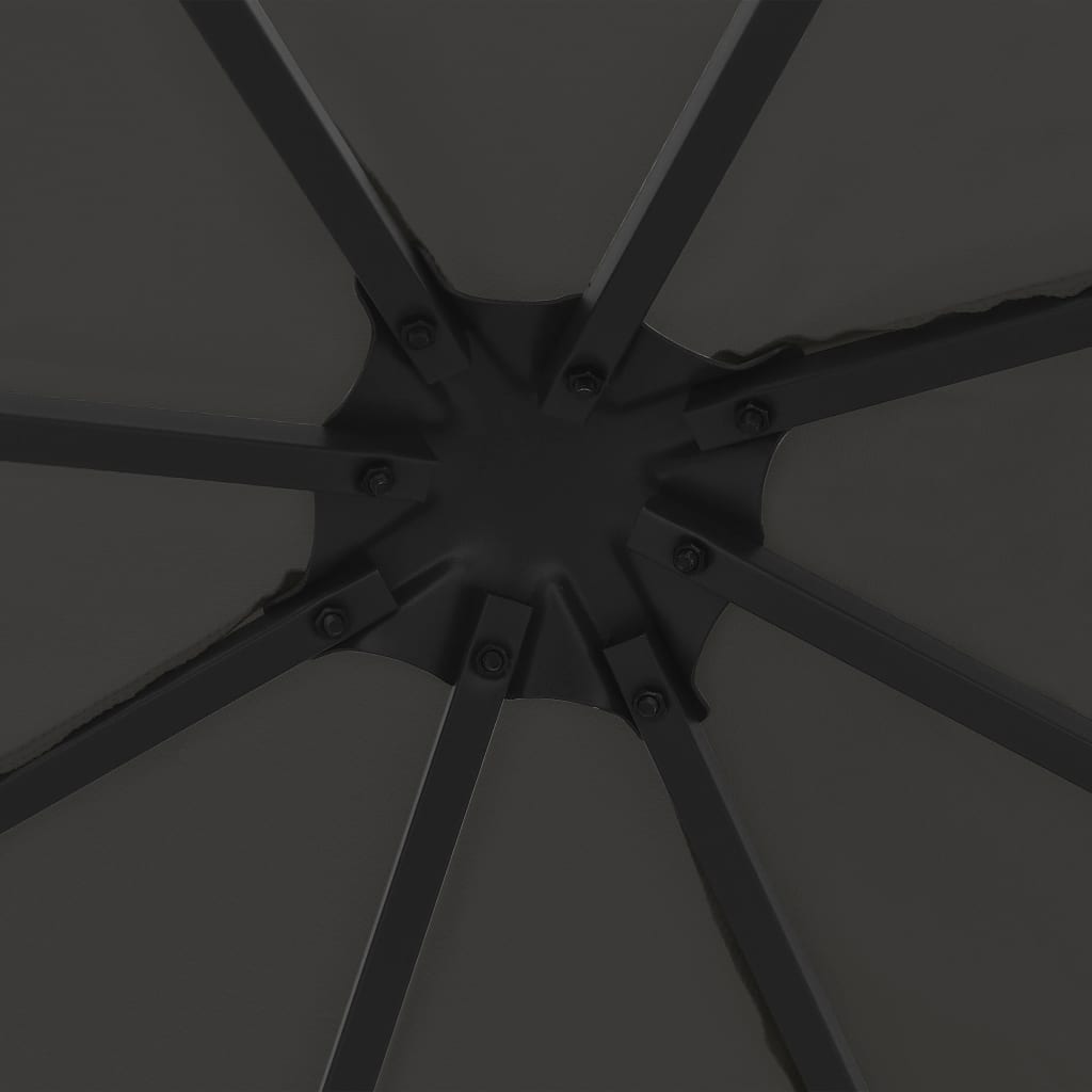 vidaXL Gazebo | Anthracite and black | Steel frame, Polyester canopy | 3x3 m