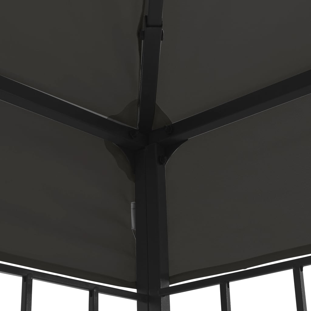 vidaXL Gazebo | Anthracite and black | Steel frame, Polyester canopy | 3x3 m