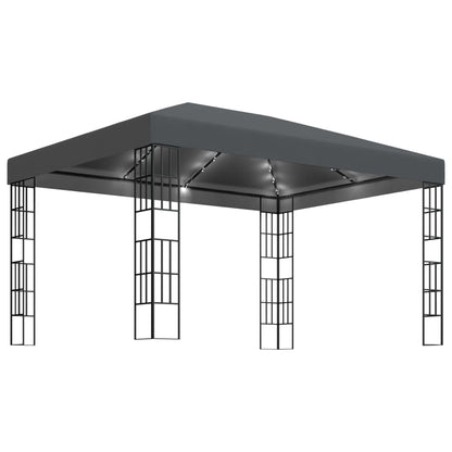 vidaXL Gazebo | Anthracite and black | Fabric (100% polyester), Steel | Large - 3 x 4 m