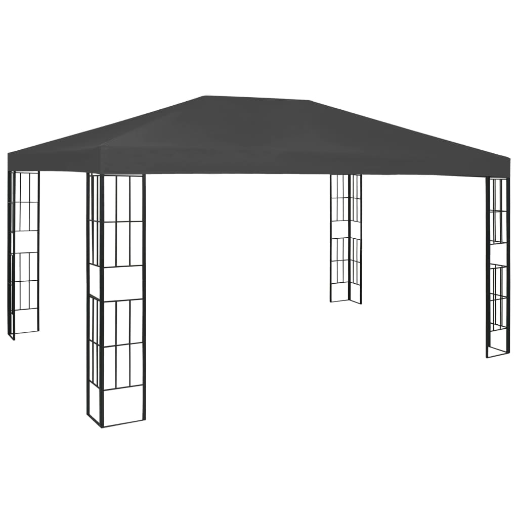 vidaXL Gazebo | Anthracite and black | Fabric (100% polyester), Steel | Large - 3 x 4 m
